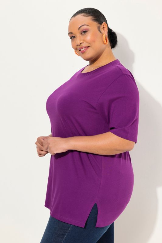 Basic Round Neck Short Sleeve Relaxed Fit  Tee