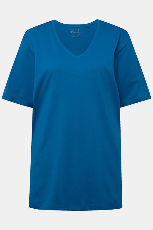 Basic V-Neck Relaxed Fit Short Sleeve Tee