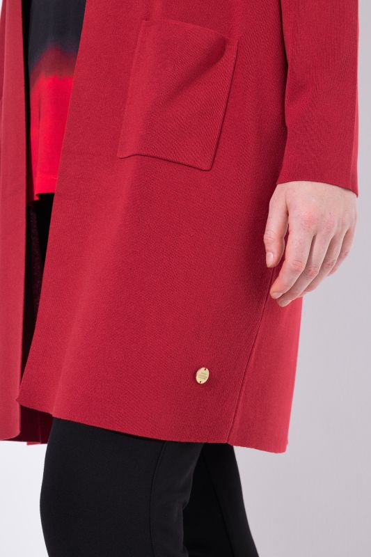 Long Pocket Open Front Cardigan Sweater