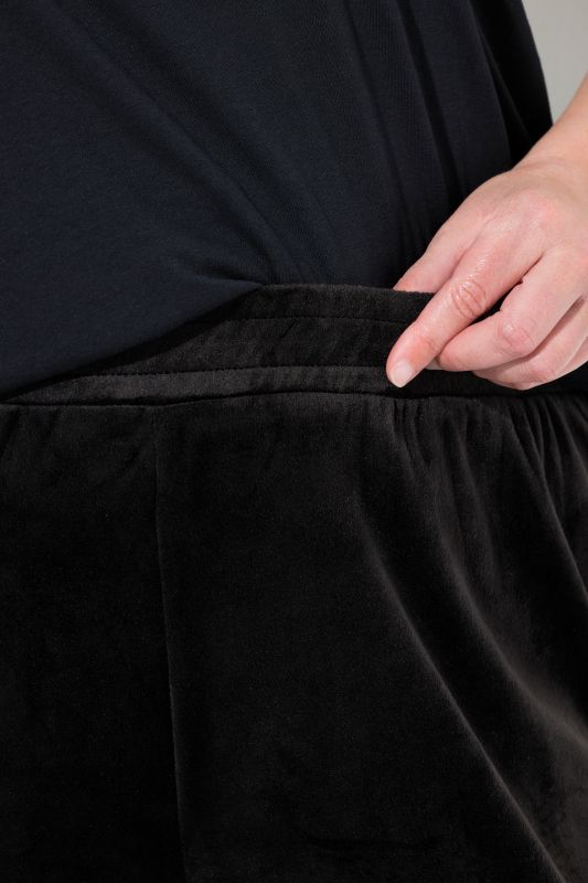 Velour Elastic Waist Stretch Knit Lounge Pants