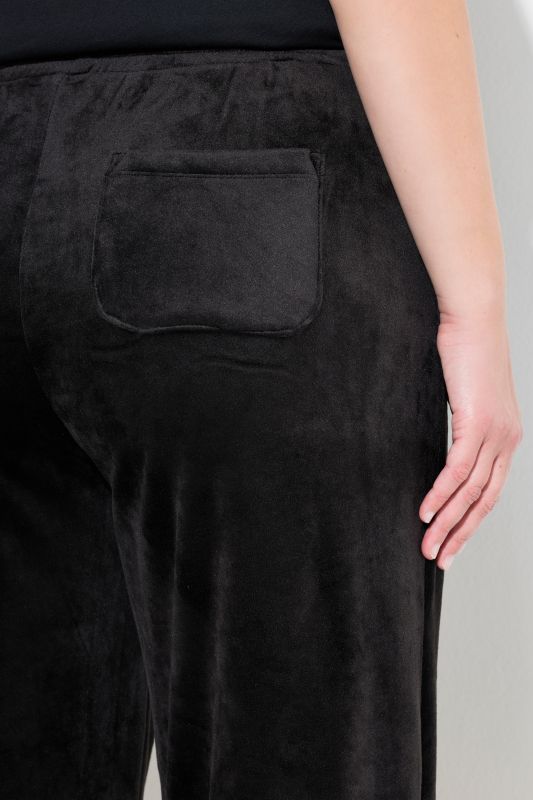 Velour Elastic Waist Stretch Knit Lounge Pants