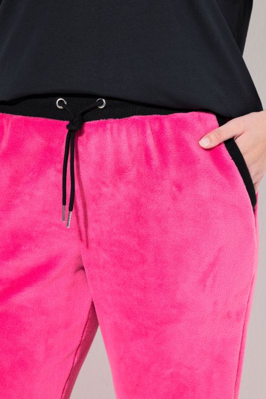 Nordic Stripe Print Elastic Waist Plush Lounge Pants