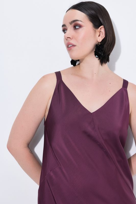 Рокля асиметрична сатенена