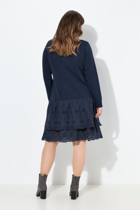 Eco Cotton Lace Flounce Dress