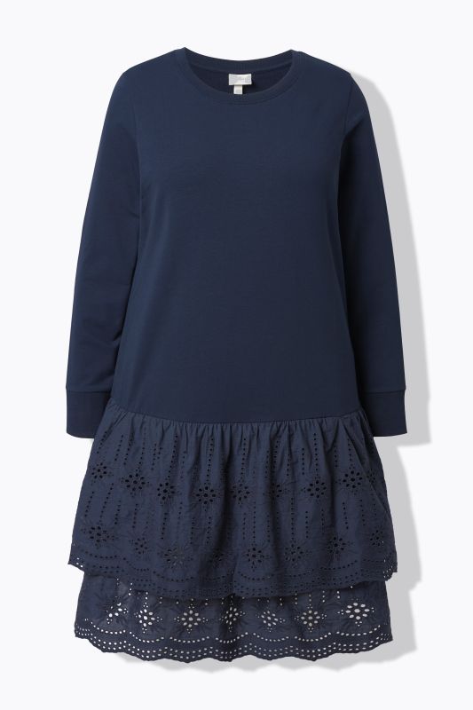 Eco Cotton Lace Flounce Dress