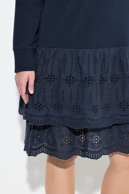 Eco Cotton Lace Flounce Dress