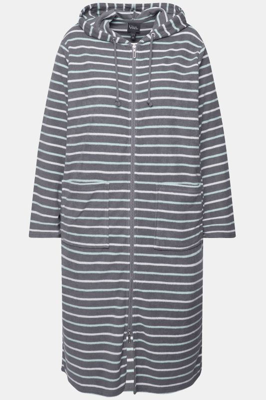 Striped Terrycloth Bathrobe