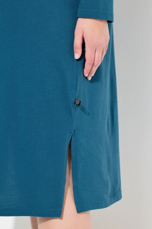 Satin Pocket Long Sleeve Nightgown