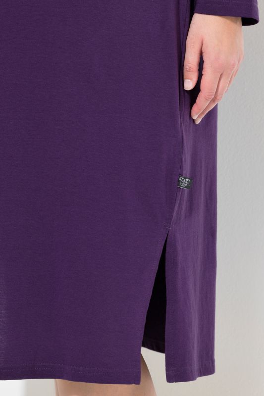 Satin Pocket Long Sleeve Nightgown