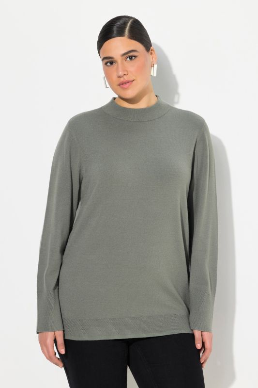 Long Sleeves Mock Turtleneck Sweater