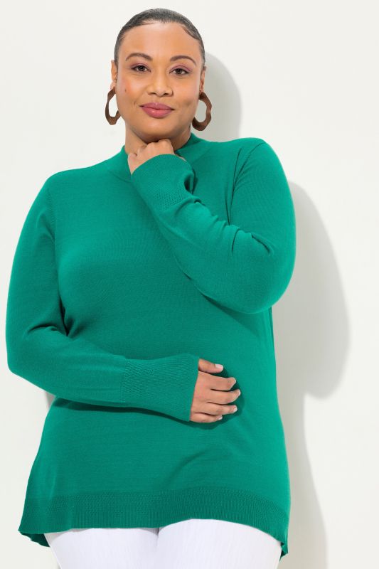 Long Sleeves Mock Turtleneck Sweater