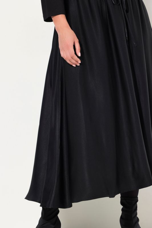 Gathered Satin Skirt