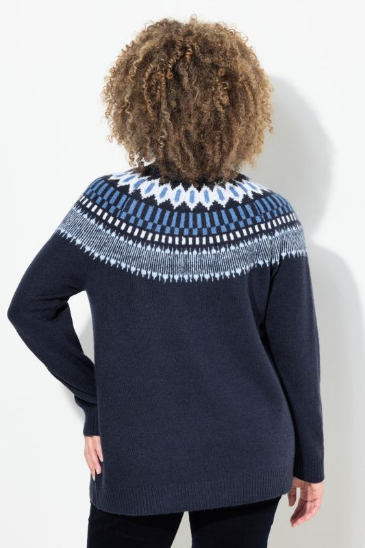 Пуловер с норвежки принт