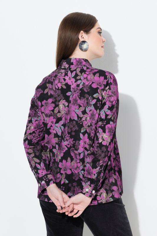 Риза с флорален принт