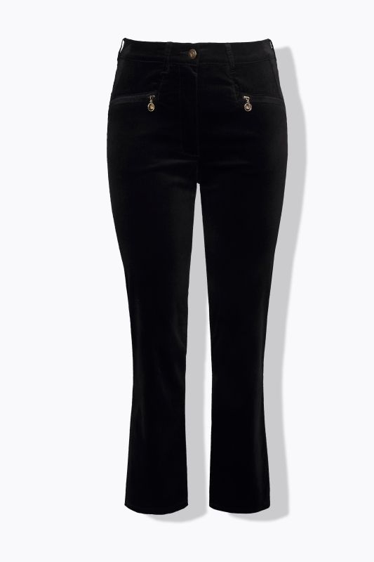 Velvet Stretch-Fit Tapered Leg Pants