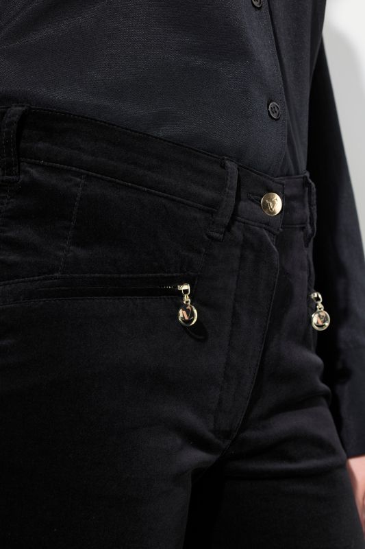 Velvet Stretch-Fit Tapered Leg Pants