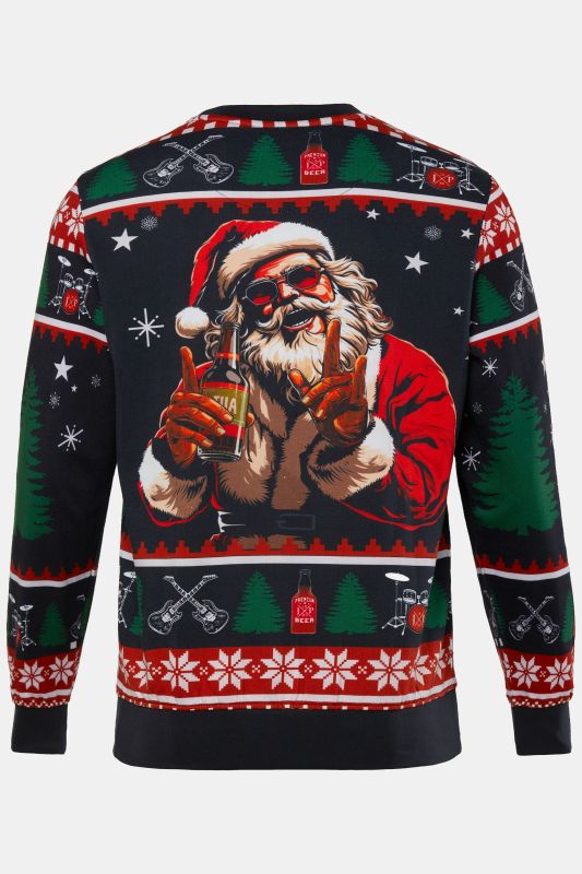 Пуловер с коледен принт