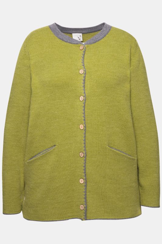 Traditional Button Front Long Sleeve Cardigan