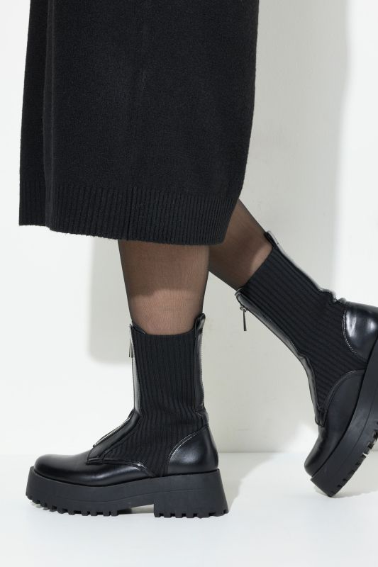 Norwegian Striped Knit Turtleneck Dress