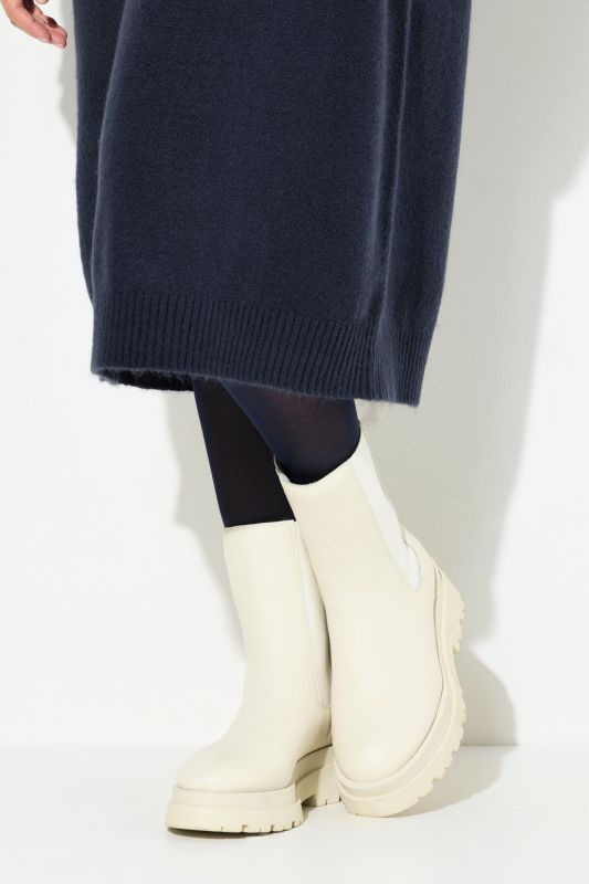 Norwegian Striped Knit Turtleneck Dress