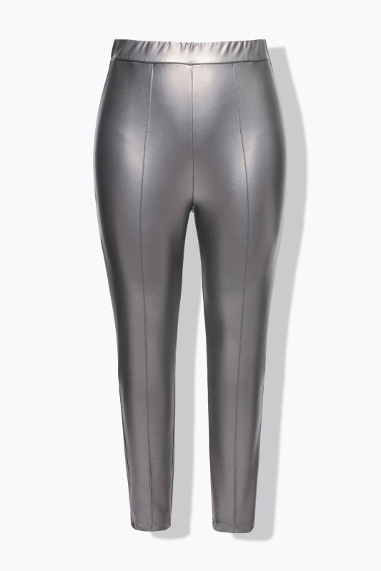 Metallic Faux Leather Leggings