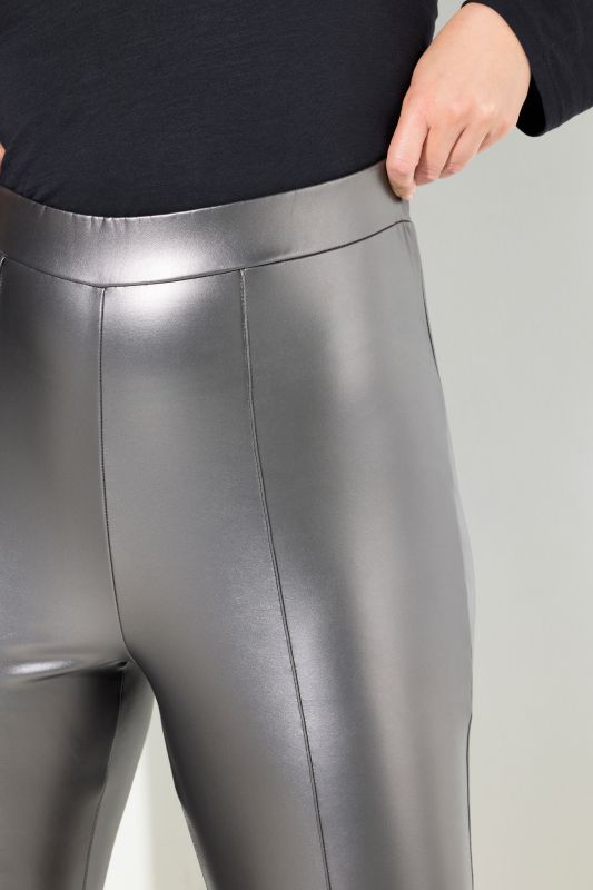 Metallic Faux Leather Leggings