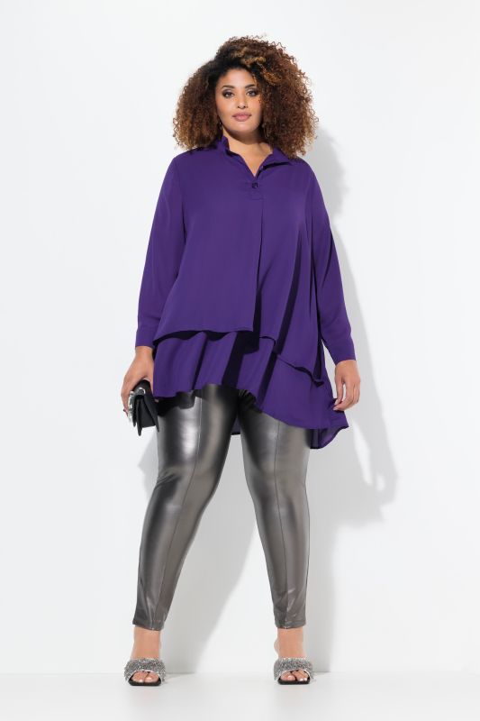 Metallic Faux Leather Leggings