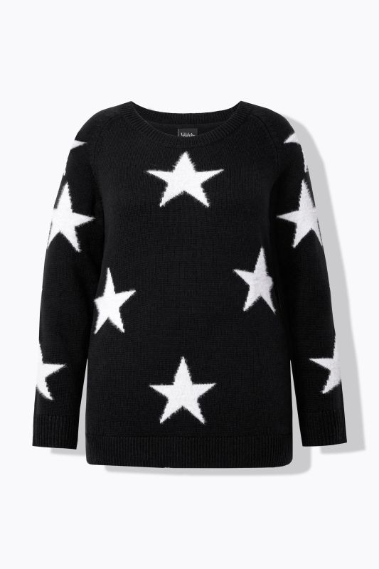 Пуловер с блестящи звезди