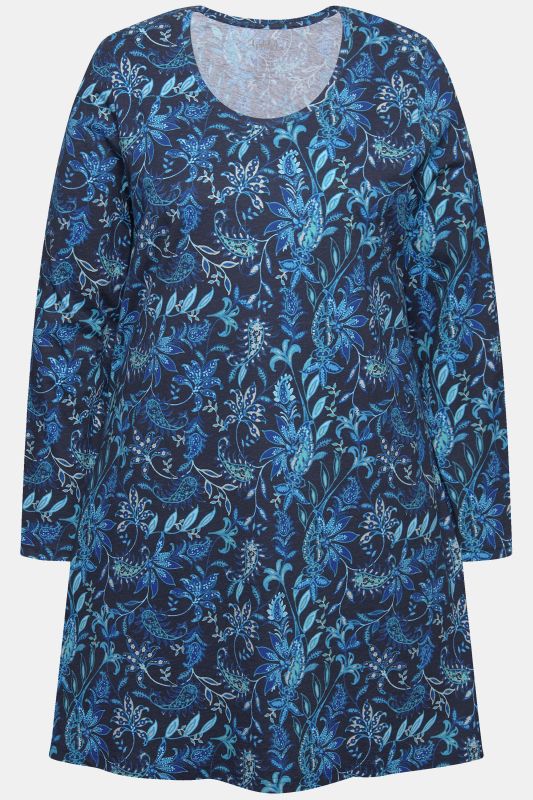 Leaf Paisley Empira A-Line Swing Knit Tunic