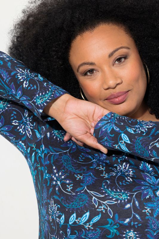 Leaf Paisley Empira A-Line Swing Knit Tunic