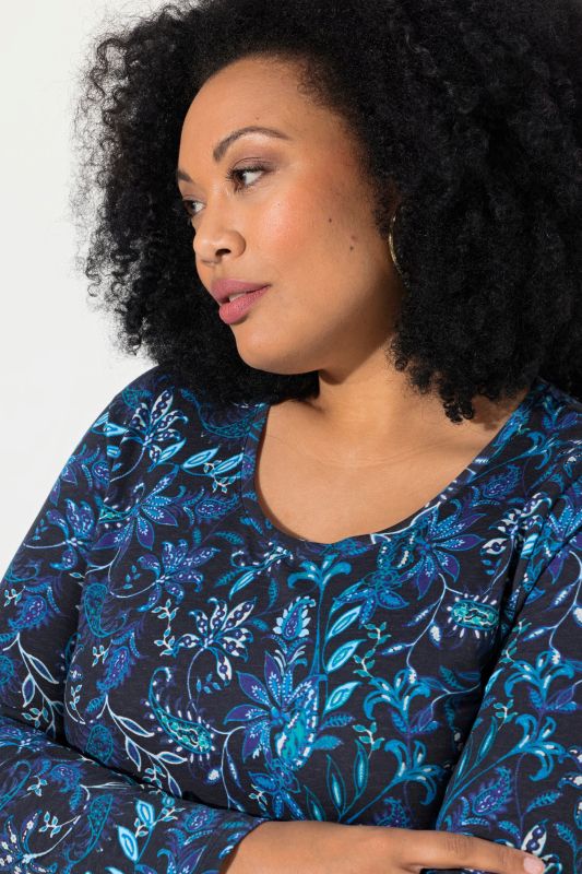 Leaf Paisley Empira A-Line Swing Knit Tunic