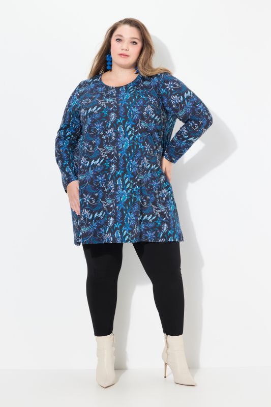 Leaf Paisley Empira A-Line Swing Knit Tunic