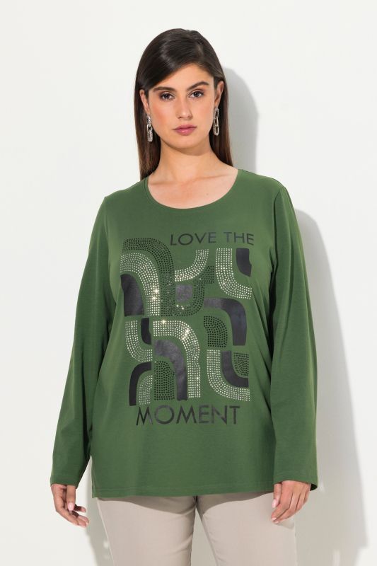 Geometric LOVE THE MOMENT Graphic Tee