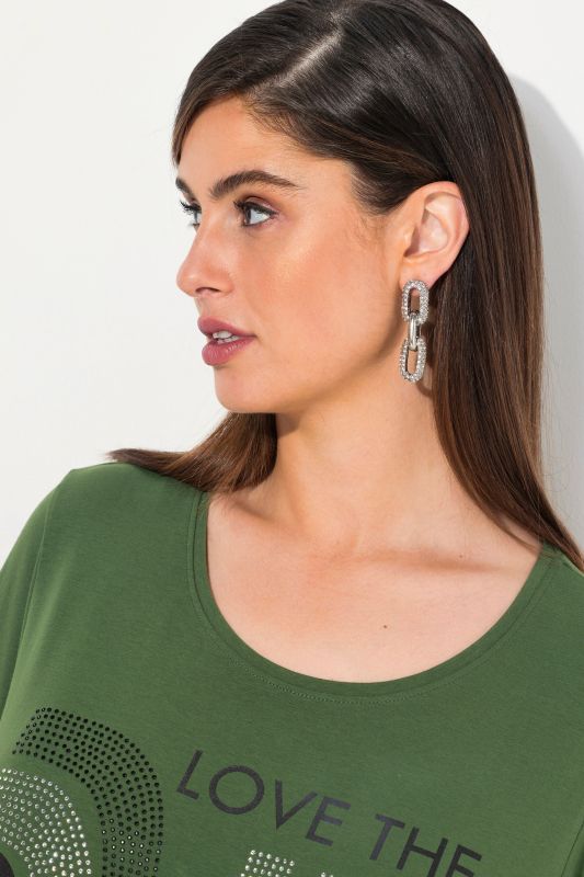 Geometric LOVE THE MOMENT Graphic Tee