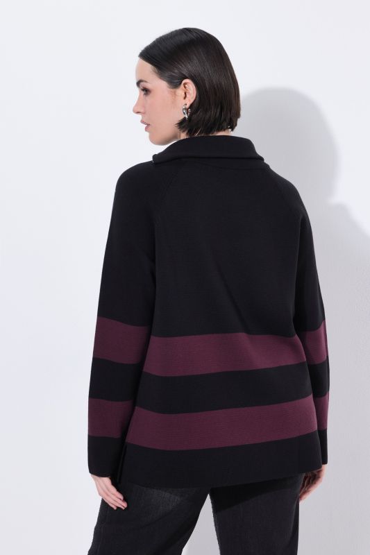 Пуловер с райета