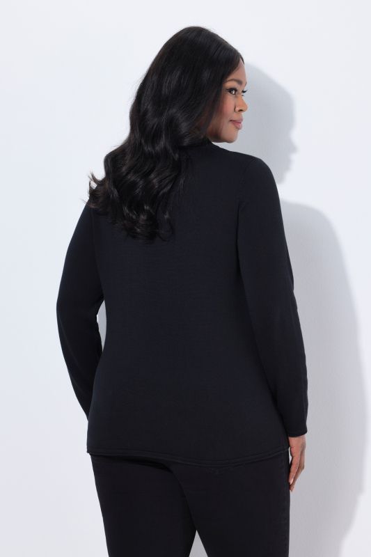 Пуловер с абстрактен принт и пайети