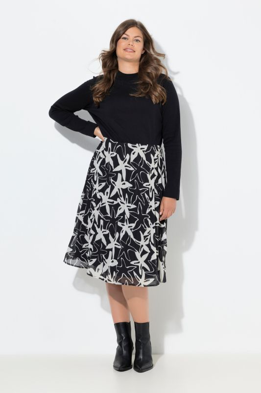 Рокля с принт на морски звезди