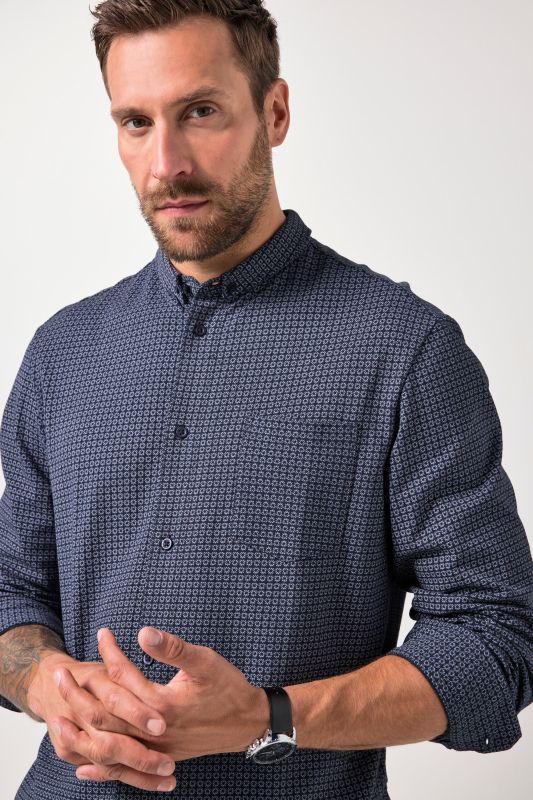 Риза със ситен принт