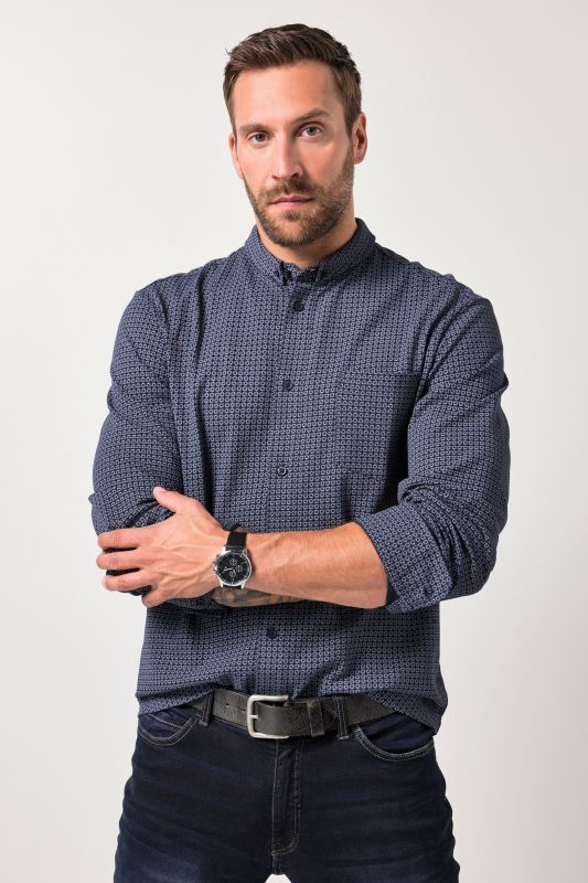 Риза със ситен принт