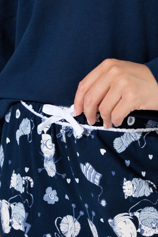 Пижама от 2 части с принт на котки