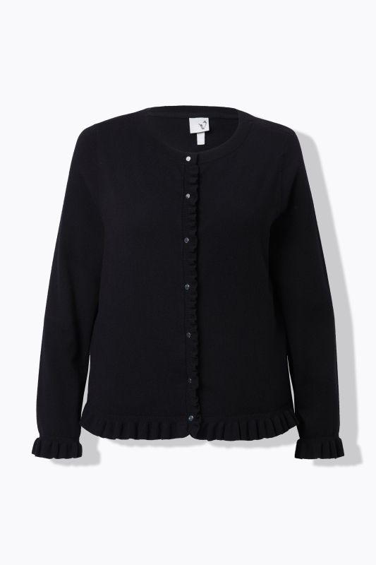 Ruffle Cuff Long Sleeve Cardigan