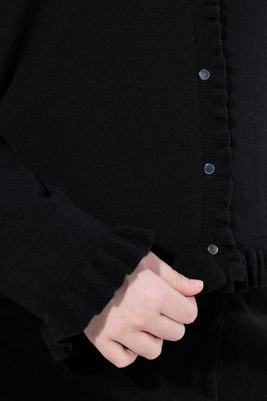 Ruffle Cuff Long Sleeve Cardigan