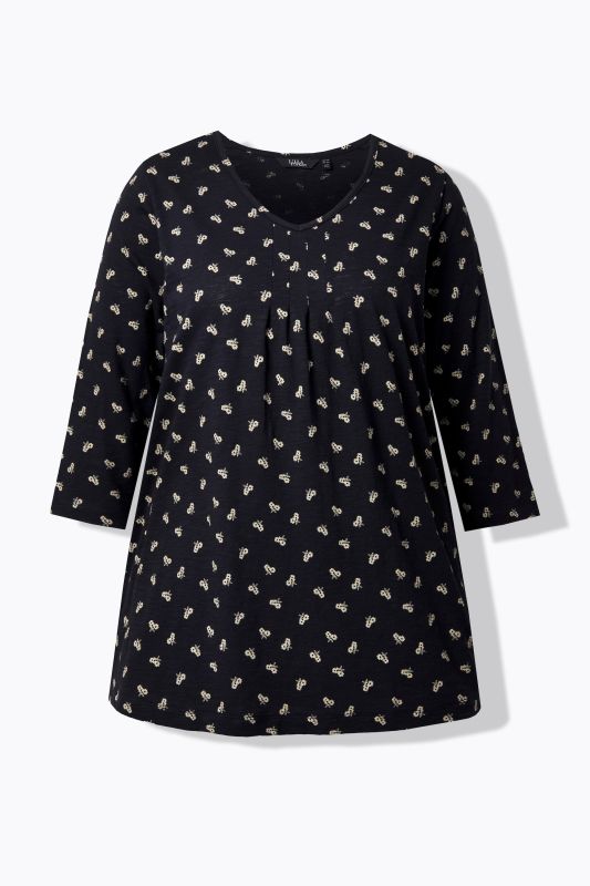 Тениска с принт на цветя