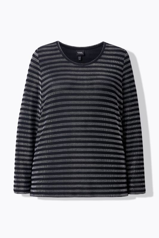 Тениска с бляскави райета