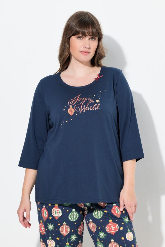 Пижама с коледен принт