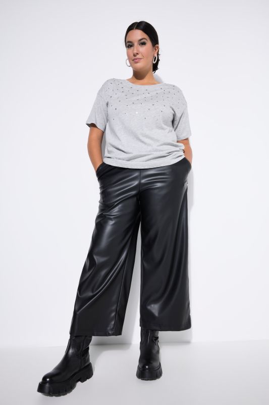 Тениска с метални бляскави акценти