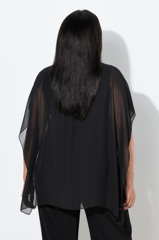 Блуза с пайети и шифон