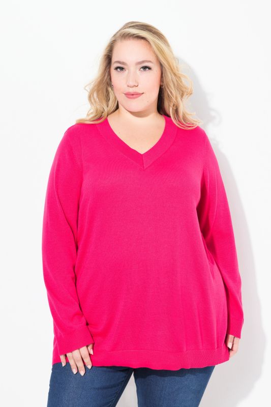 Casual V-Neck Long Sleeve Sweater