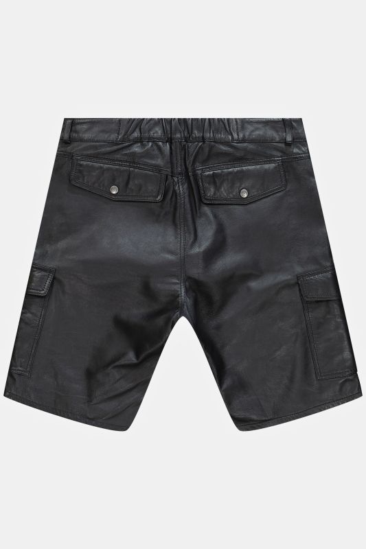 JP1880 leather Cargo Bermuda shorts, leather, lamb Nappa leather, Cargo pockets, up to size 68