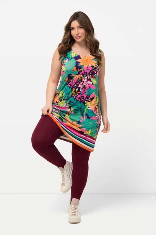 Basic Stretch Knit Ankle Length Leggings